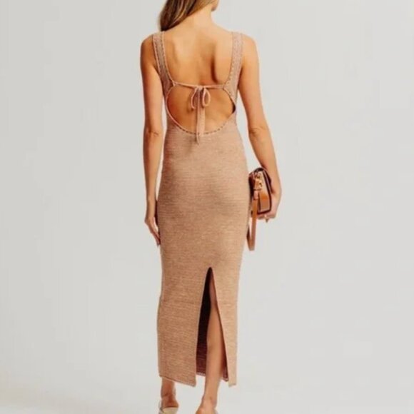 RONNY KOBO Madi Open-Back Sleeveless Knit Crochet Maxi Dress - Picture 2 of 5